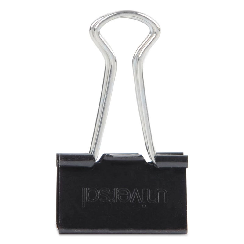 Universal UNV10210VP Binder Clips in Zip-Seal Bag - Medium, Black/Silver (36/Pack) - Image 5